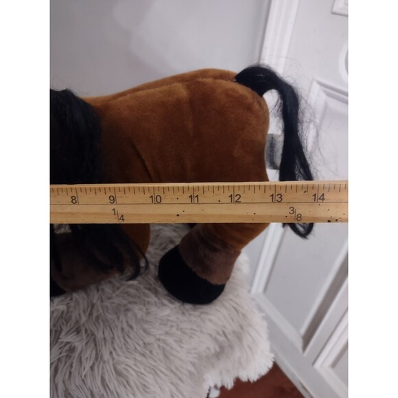 Build a Bear Horse Pony Brown Green Eyes Standing Plush Stuffed Animal - Picture 6 of 7